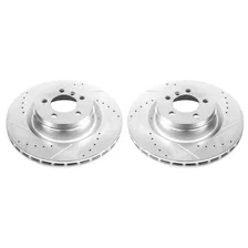 Front DRILLEDSLOTTED ROTOR PAIR for Land Rover Range Rover image 2