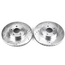 Front DRILLEDSLOTTED ROTOR PAIR image 2