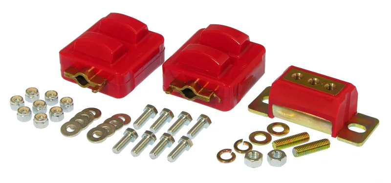 Prothane 7-1908, GM Motor & Trans Mount Kit - Red