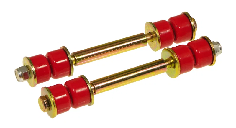 Prothane 19-412, Universal End Link Set - 4 3/4in Mounting Length - Red