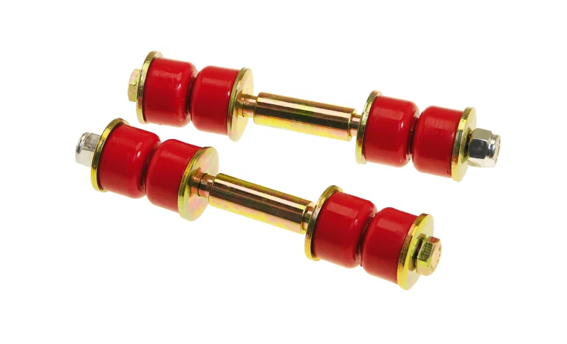 Prothane 19-405, Universal End Link Set - 3 1/4in Mounting Length - Red