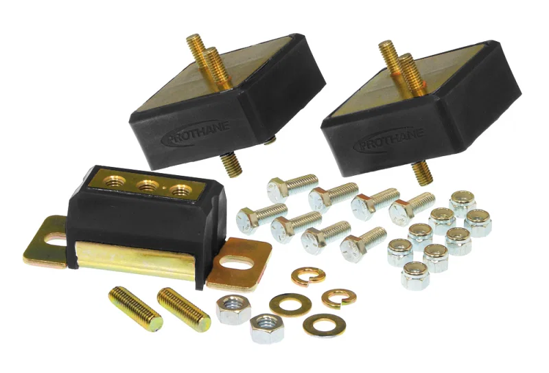 Prothane 1-1905-BL, Jeep Motor & Trans Mount Kit - Black