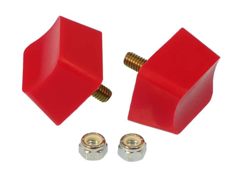 Prothane 19-1302, Universal Bump Stop 1X1 3/4X1 7/16 Crvd Top - Red