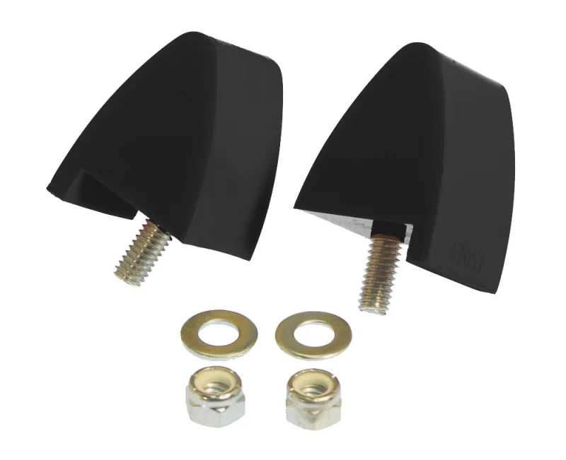 Prothane 6-1303-BL, 64-73 Ford Mustang Front Bump Stops - Black