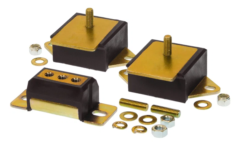 Prothane 1-1904-BL, Jeep Motor & Trans Mount Kit - Black