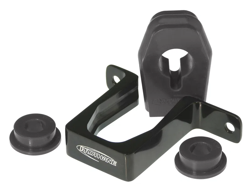 Prothane 6-1613-BL, Ford Mustang Shifter Bushings w/ Billet Bracket - Black