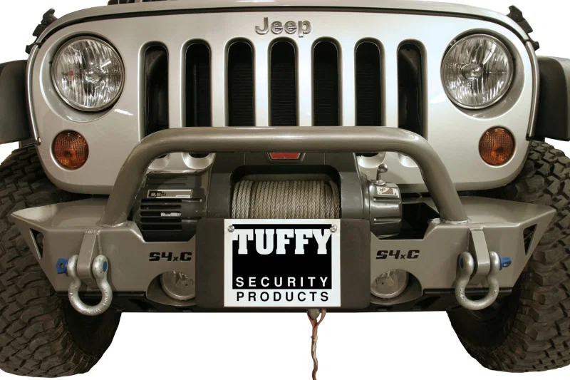 Tuffy Products 189-01, Flip-up License Plate Holder For Winch Roller Fairlead 01Black