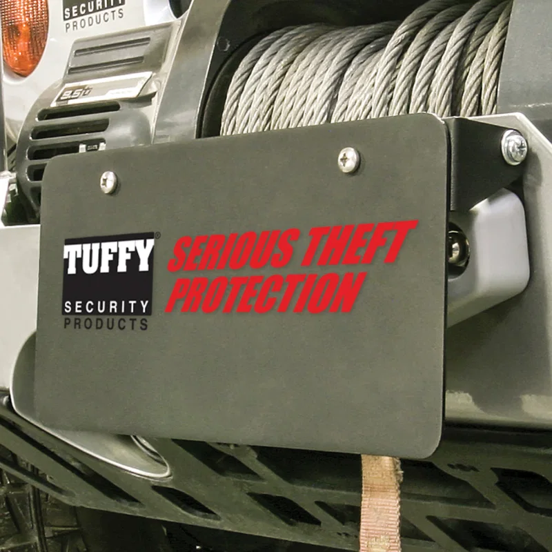 Tuffy Products 333-01, Flipup License Plate Holder- Winch W/Hawse- Blk