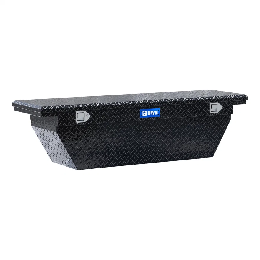 UWS TBSD-69-A-LP-B, Gloss Black 69" Deep Angled Truck Tool Box, Low Profile (LTL Shipping Only)