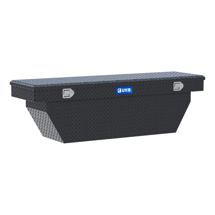 UWS TBSD-69-A-MB, Matte Black Aluminum 69" Deep Angled Crossover Truck Tool Box