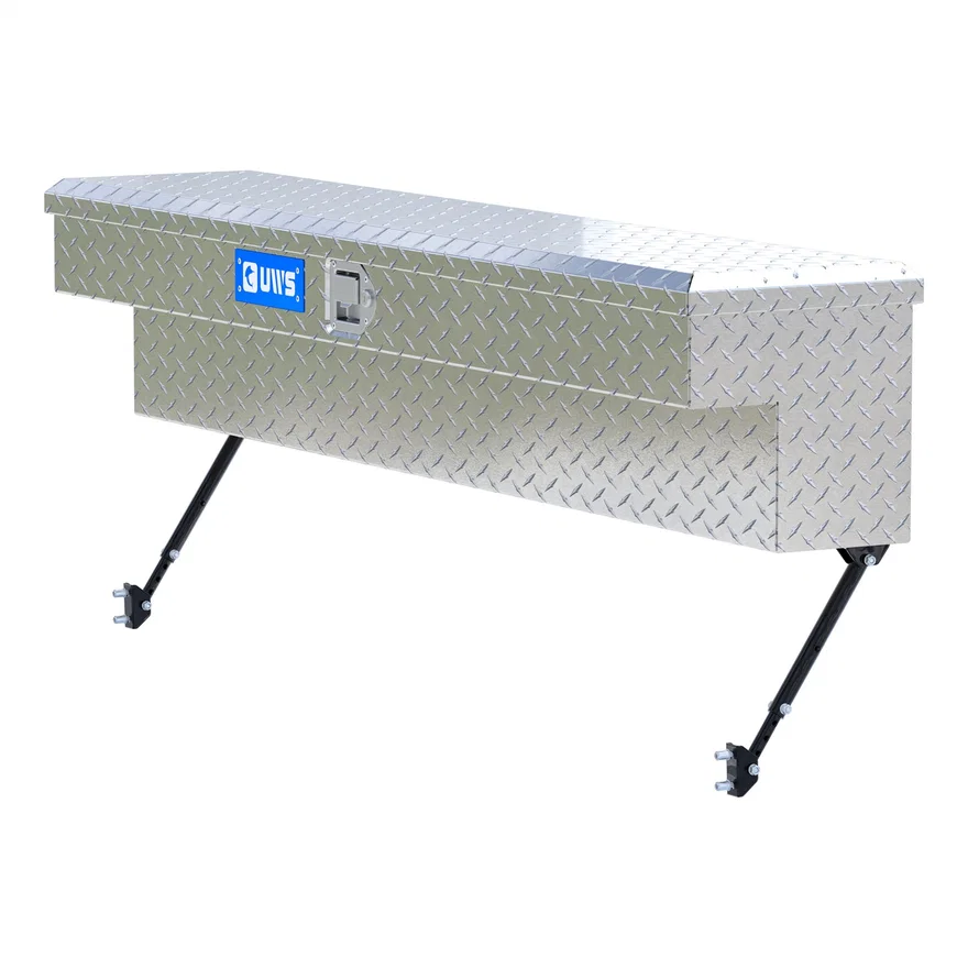 UWS EC30111-MK2, Bright Aluminum 60" Truck Side Tool Box with Space-Saving Legs