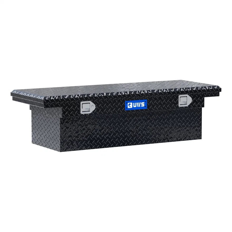 UWS EC10112, Gloss Black Aluminum 54" Truck Tool Box with Low Profile (Heavy Packaging)