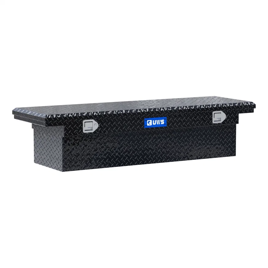 UWS EC10342, Gloss Black Aluminum 63" Truck Tool Box with Low Profile (Heavy Packaging)