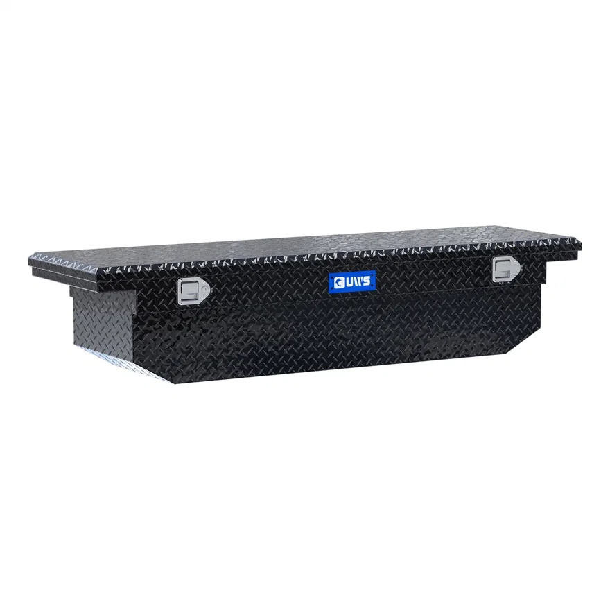 UWS EC10432, Gloss Black Aluminum 69" Angled Crossover Box with Low Profile (Heavy Packaging)