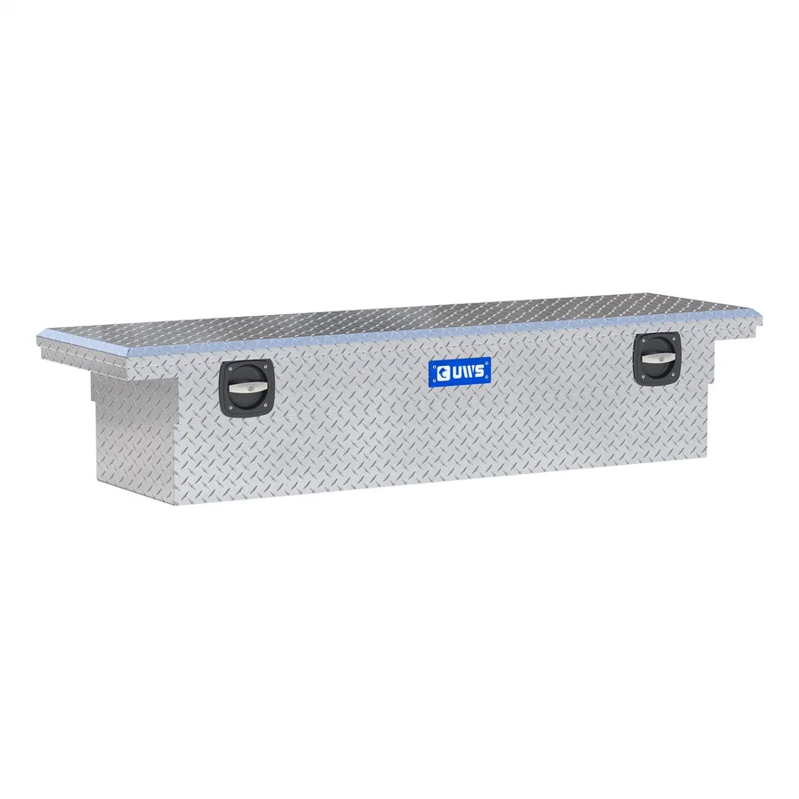 UWS EC10001, Bright Aluminum 69" Secure Lock Crossover Box with Low Profile (Heavy Packaging)