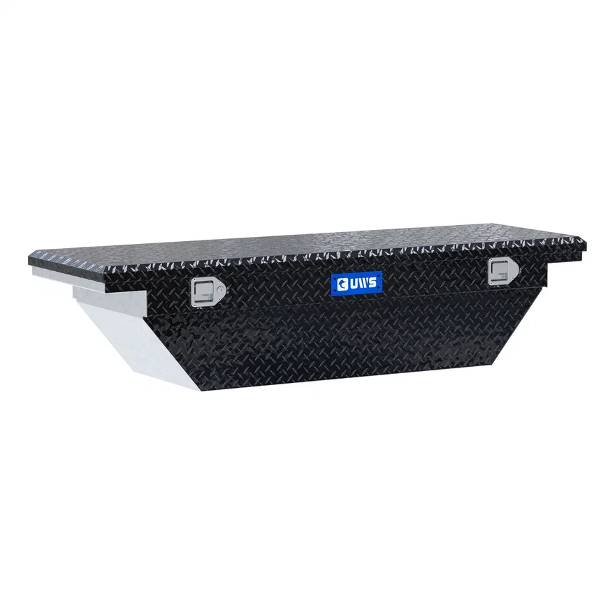 UWS EC10302, Gloss Black Aluminum 63" Angled Crossover Box with Low Profile (Heavy Packaging)
