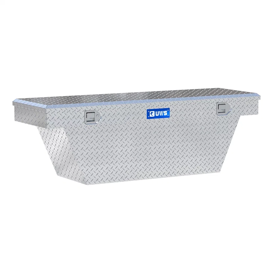 UWS TBSD-63A, Bright Aluminum 63" Deep Angled Crossover Truck Tool Box (LTL Shipping Only)