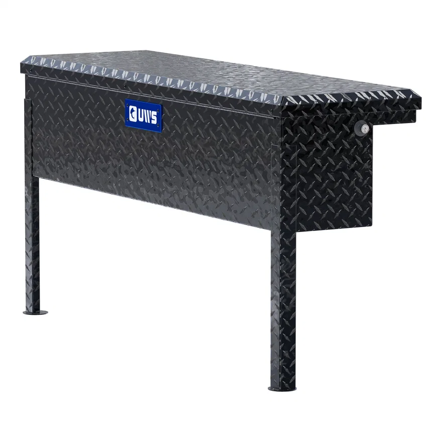 UWS TBSM-48-LP-BLK, Gloss Black Aluminum 48" Truck Side Tool Box, Low Profile (LTL Shipping Only)