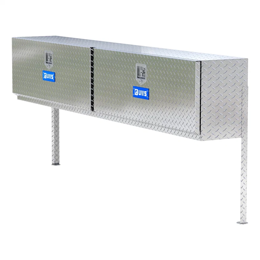 UWS TBTS-90, Bright Aluminum 90" Double-Door Topside Truck Tool Box