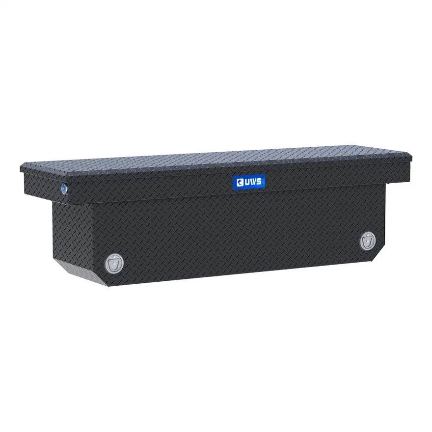 UWS TBSD-72-A-PB-MB, Matte Black 72in. Deep Angled Push Button Crossover Truck Tool Box