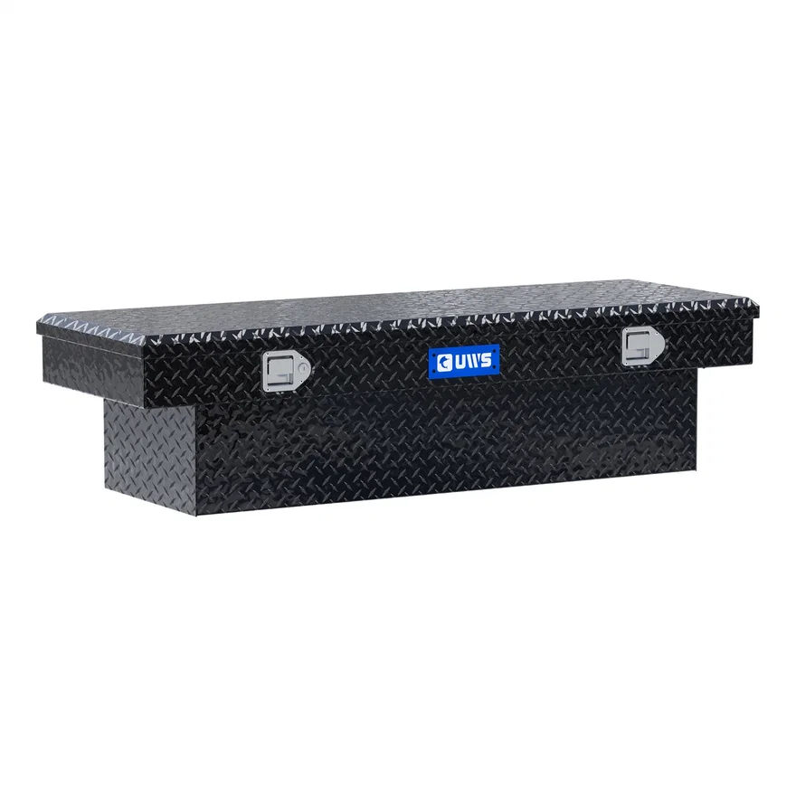 UWS EC10152, Gloss Black Aluminum 58" Truck Tool Box with Low Profile (Heavy Packaging)