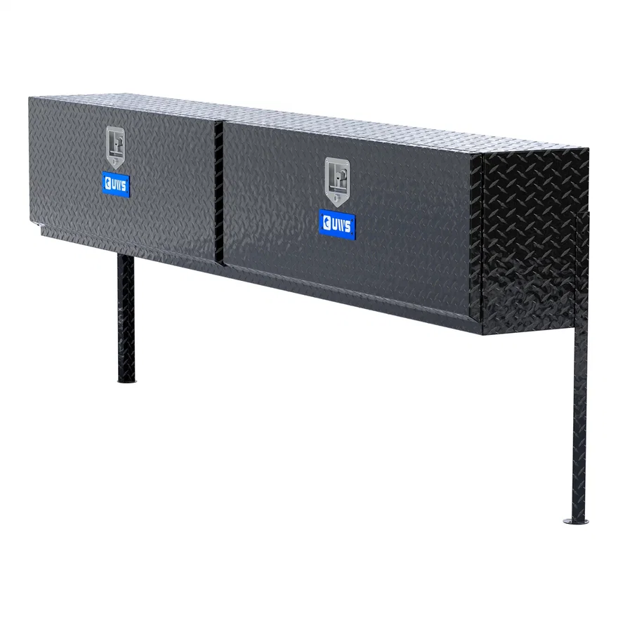 UWS TBTS-96-BLK, Gloss Black Aluminum 96" Double-Door Topside Truck Tool Box