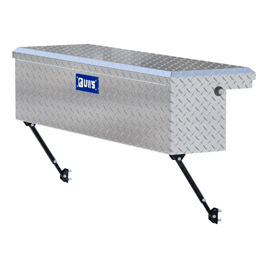 UWS EC30201-MK2, Bright Aluminum 48" Truck Side Tool Box with Low Profile, Space-Saving Legs
