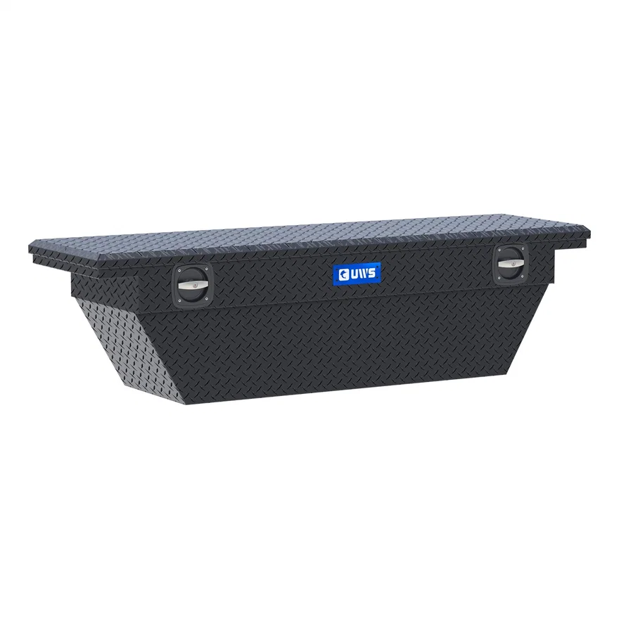 UWS SLD-69-A-LP-MB, Matte Black Aluminum 69" Deep Angled Secure Lock Truck Tool Box with Low Profile