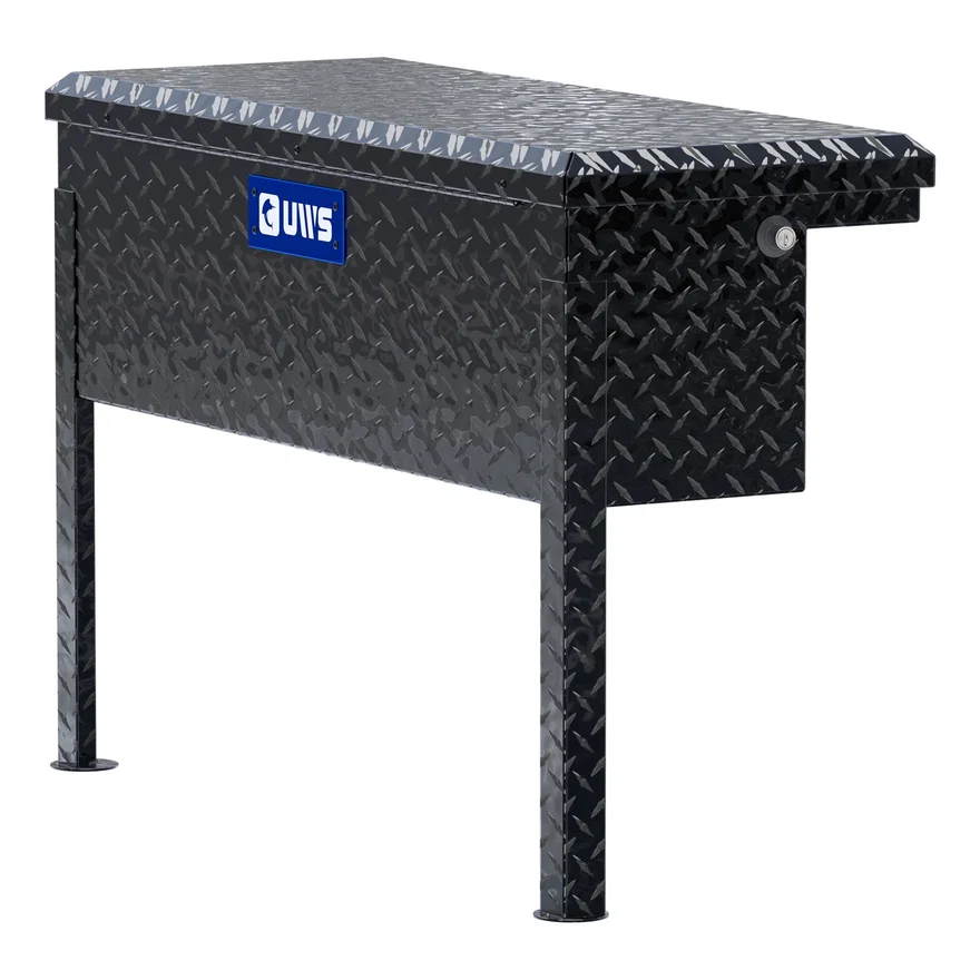 UWS TBSM-36-LP-BLK, Gloss Black Aluminum 36" Truck Side Tool Box, Low Profile (LTL Shipping Only)