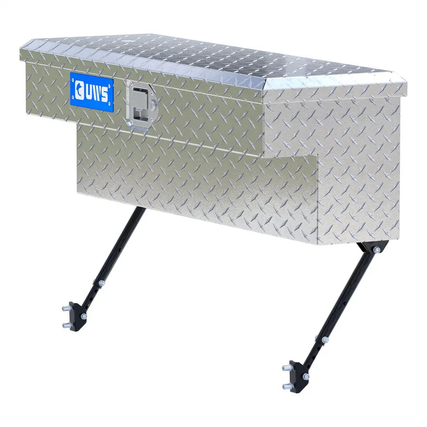 UWS EC30071-MK2, Bright Aluminum 36" Truck Side Tool Box with Space-Saving Legs