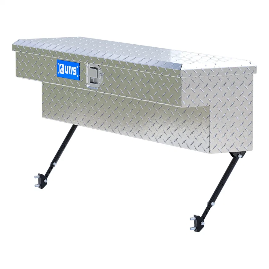 UWS EC30091-MK2, Bright Aluminum 48" Truck Side Tool Box with Space-Saving Legs