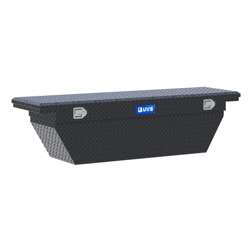 UWS TBSD-69-A-LP-MB, Matte Black 69" Deep Angled Truck Tool Box, Low Profile (LTL Shipping Only)