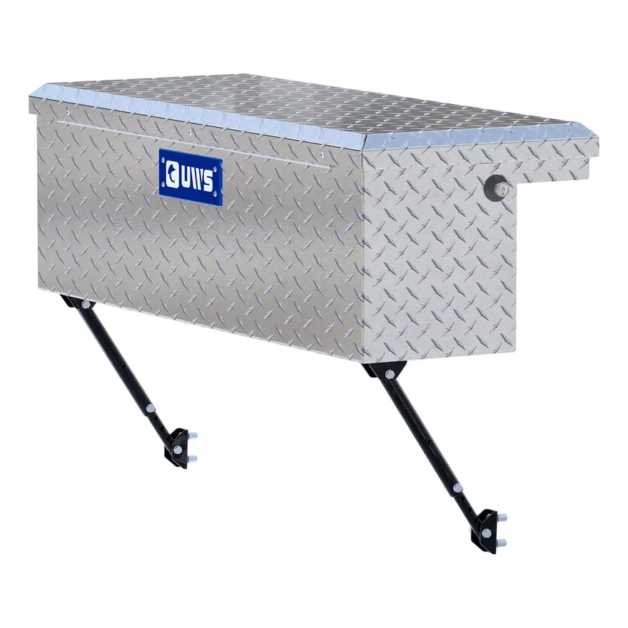 UWS EC30361-MK2, Bright Aluminum 36" Truck Side Tool Box with Low Profile, Space-Saving Legs