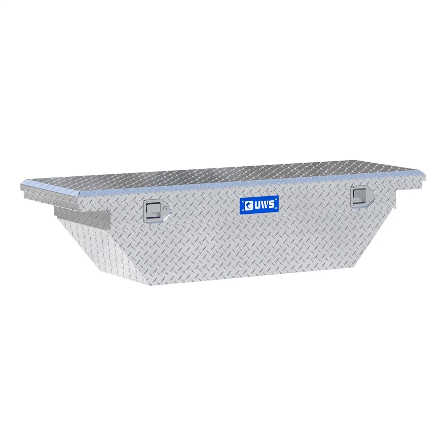 UWS EC10191, Bright Aluminum 60" Angled Crossover Tool Box with Low Profile (Heavy Packaging)