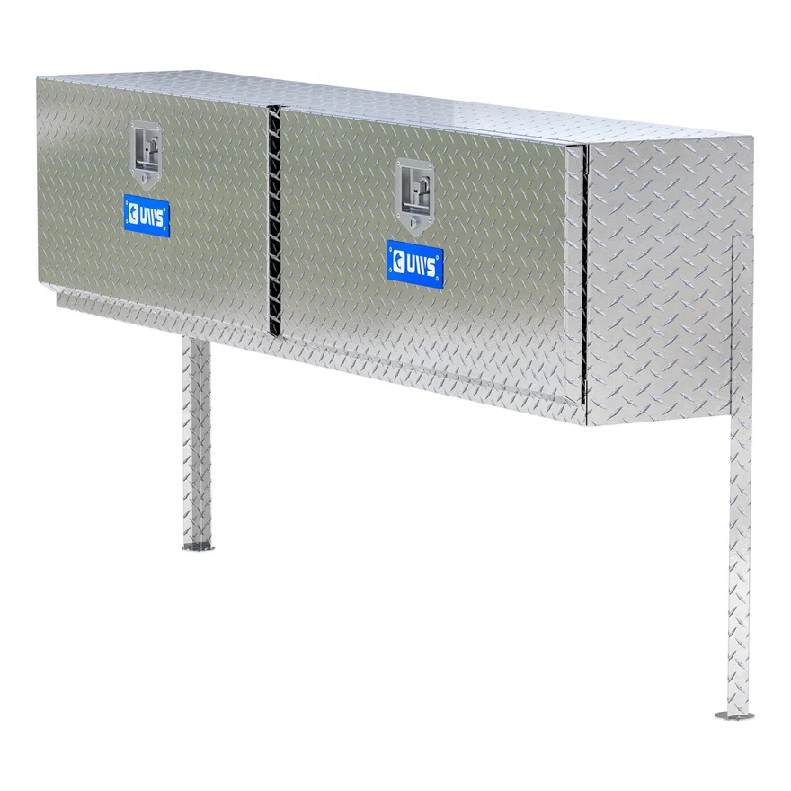 UWS EC40041, Bright Aluminum 72" Double-Door Topside Truck Tool Box (Heavy Packaging)