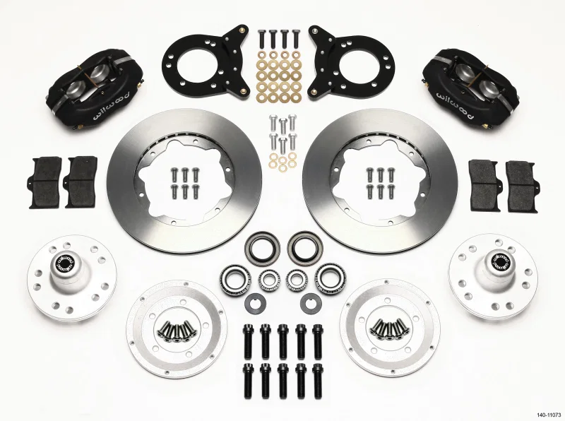 Wilwood 140-11073, Forged Dynalite Front Kit 11.00in 1970-1973 Mustang Disc & Drum Spindle