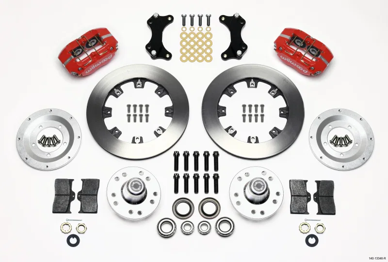 Wilwood 140-13346-R, Dynapro Dust-Boot Front Kit 12.19in Red WWE ProSpindle
