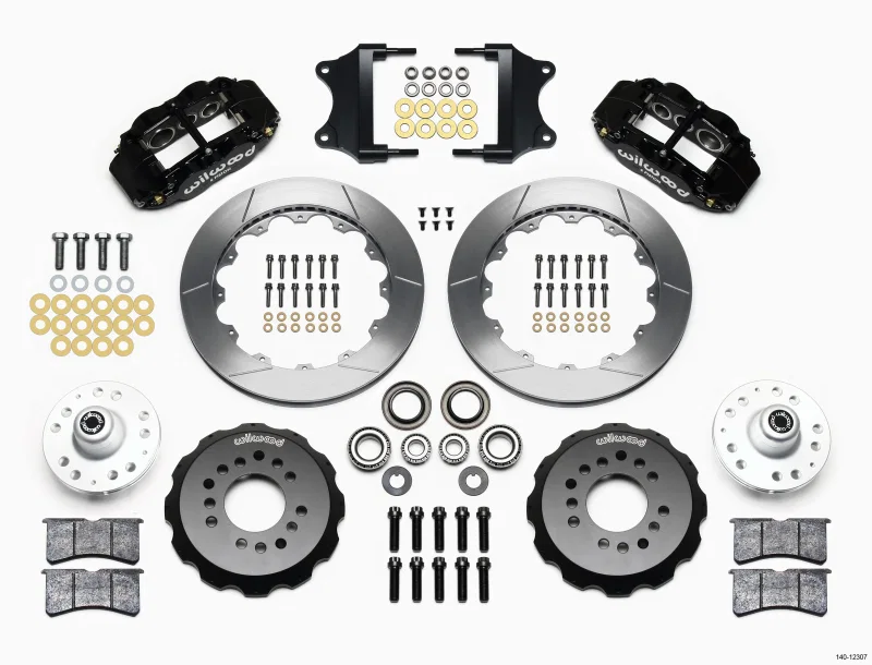 Wilwood 140-12307, Narrow Superlite 6R Front Hub Kit 12.88in Heidts Tri -5 2 inch Drop Spindle for Chevrolet Bel Air