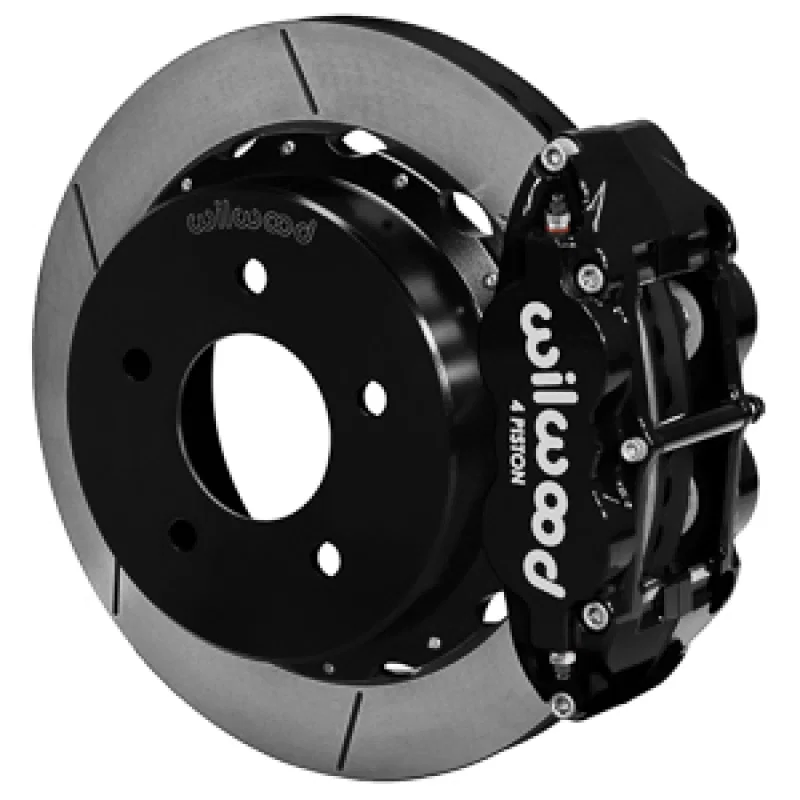 Wilwood 140-17543, 88-98 Chevy Silverado Superlite 4R 14.00x1.10in GT Slotted Rear Drum to Disc Conv. - Black