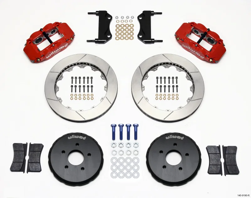 Wilwood 140-9190-R, Narrow Superlite 6R Front Hat Kit 13.06in Red Nissan 350Z/Fiti G35