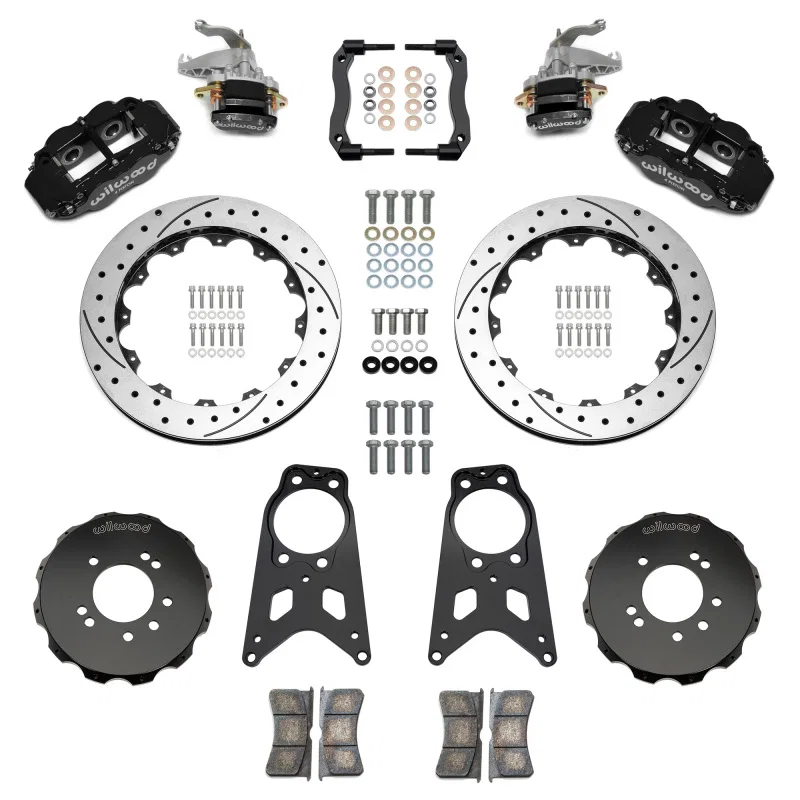 Wilwood 140-18271-D, 89-98 Nissan 240SX FNSL4R/MC4 Rear Parking BBK w/ 13.50in D/S Rotors - Black