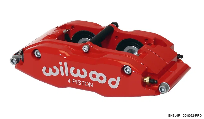 Wilwood 120-8062-RRD, Caliper-BNSL4R-Red 1.25in Pistons 1.10in Disc
