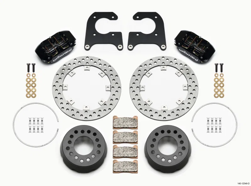Wilwood 140-12549-D, Dynapro Lug Mount Single Rear Dynamic Kit SA Drilled M-W/Lamb Ends 1/2in Studs