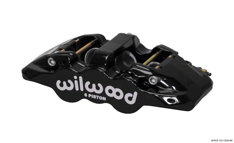 Wilwood 120-13294-BK, Caliper-Aero6-L/H - Black 1.75/1.38/1.38in Pistons 1.25in Disc