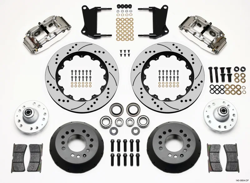 Wilwood 140-9804-DP, Narrow Superlite 6R Front Hub Kit 14.00in Drill Pol 67-69 Camaro 64-72 Nova Chevelle