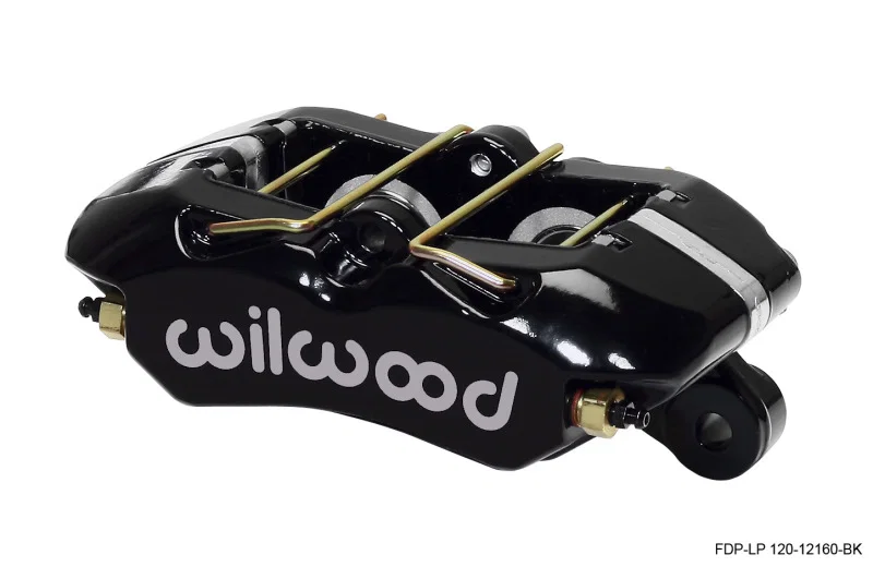 Wilwood 120-12160-BK, Caliper-Dynapro Low-Profile 5.25in Mount - Blk Pwd 1.12in Pistons .81in Disc