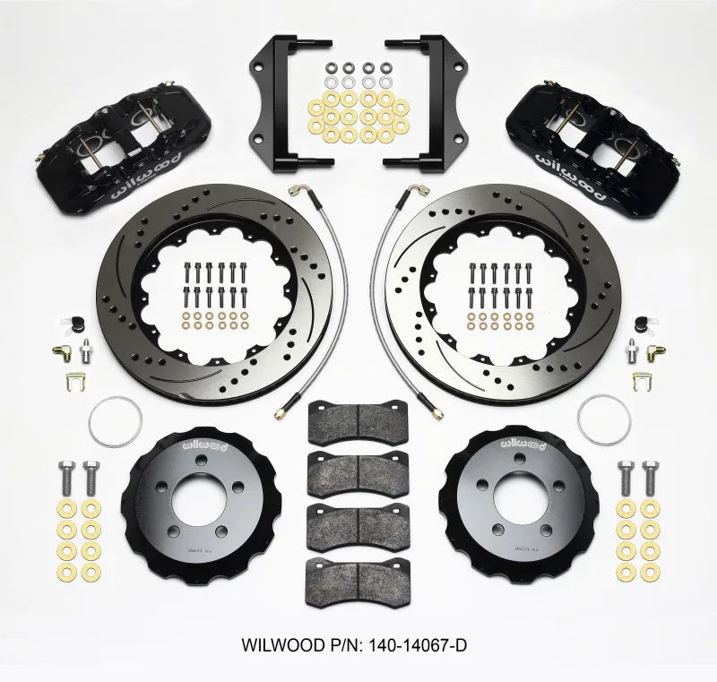Wilwood 140-14067-D, AERO6 Front Hat Kit 14.25 Drilled 2014-Up Challenger w/Lines