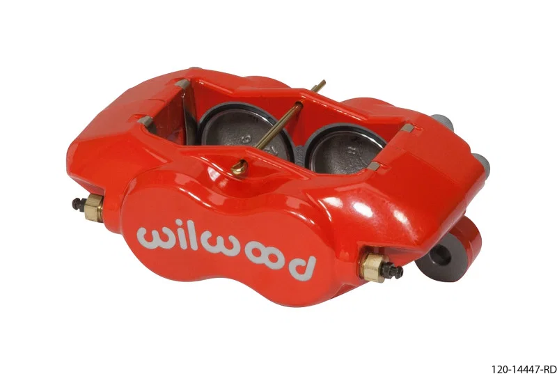 Wilwood 120-14447-RD, Caliper-Forged Dynalite w/Dust Seal-Red 1.75in Pistons .81in Disc