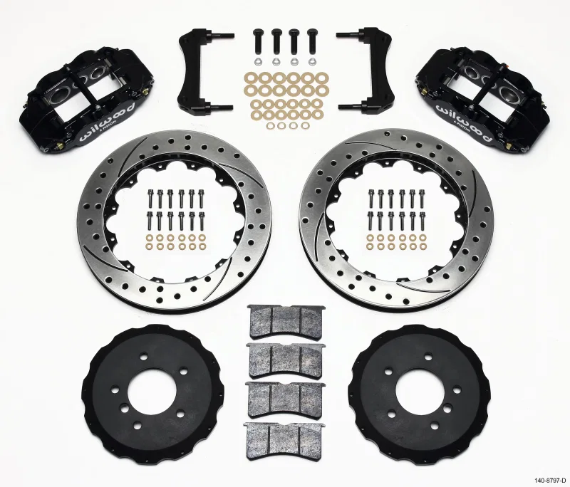 Wilwood 140-8797-D, Narrow Superlite 6R Front Hat Kit 13.06in Drilled E36 BMW M3