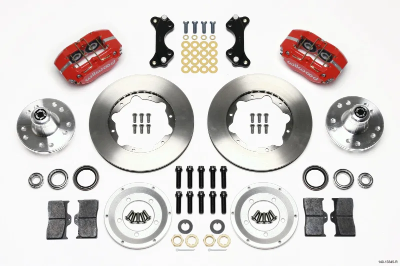 Wilwood 140-13345-R, Dynapro Dust-Boot Front Kit 11.00in Red WWE ProSpindle